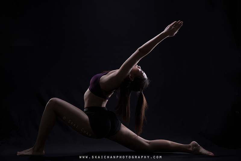 Artistic yoga studio photoshoot with Jasmine Tan at Tanjong Pagar (photography studio)