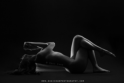 Indoor Studio Bodyscape Implied Nude Yoga Photoshoot - Cheryl Alicia Chua @ Photography studio @ Tanjong Pagar