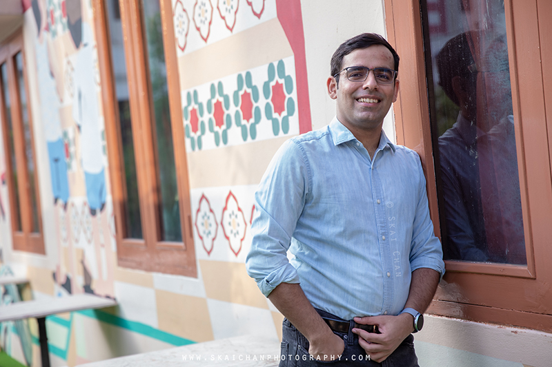 Urban corporate lifestyle photoshoot with Rajput at Armenian Street