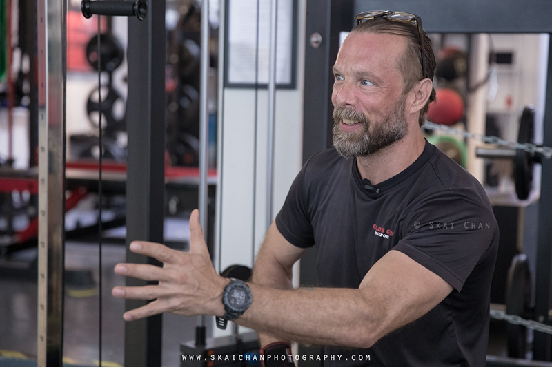 Commercial interview photoshoot with Gold's Gym Singapore at various gym outlets