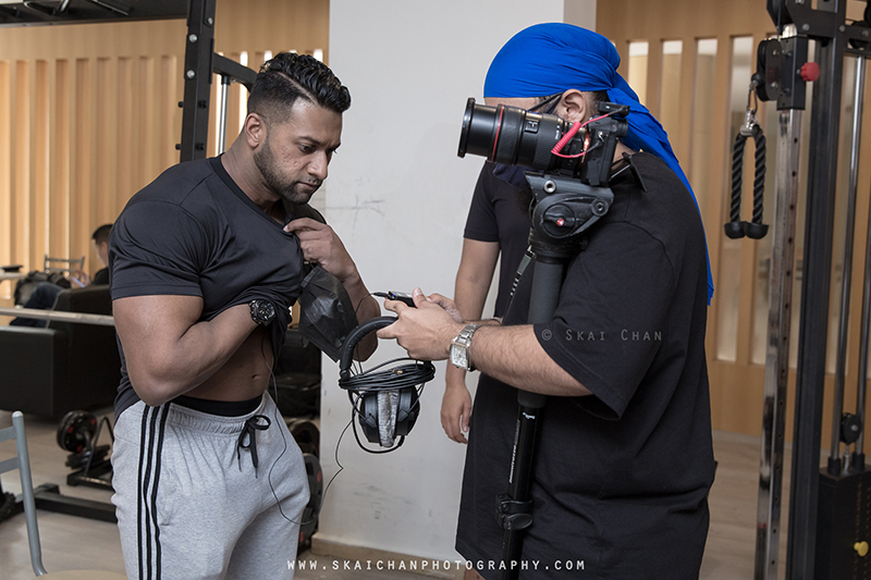 Commercial interview photoshoot with Gold's Gym Singapore at various gym outlets