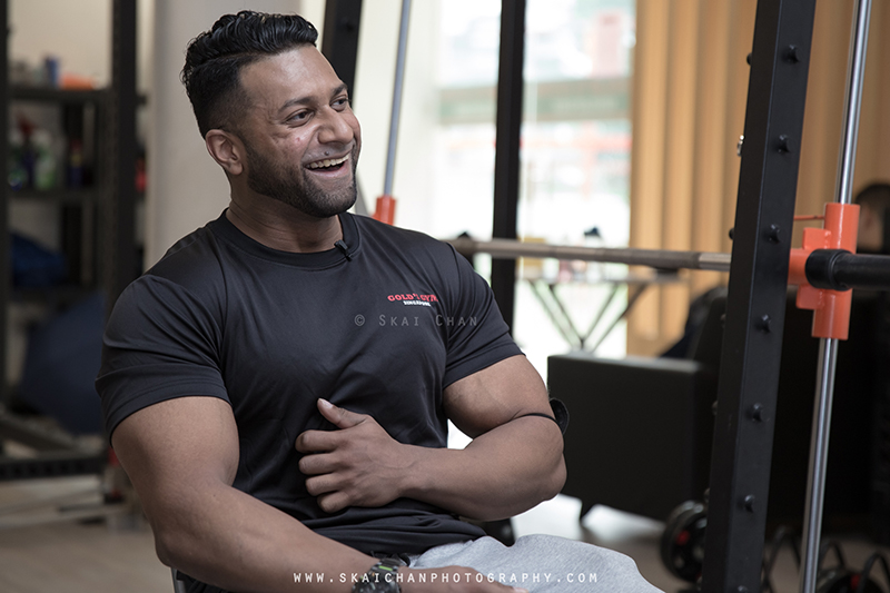 Commercial interview photoshoot with Gold's Gym Singapore at various gym outlets