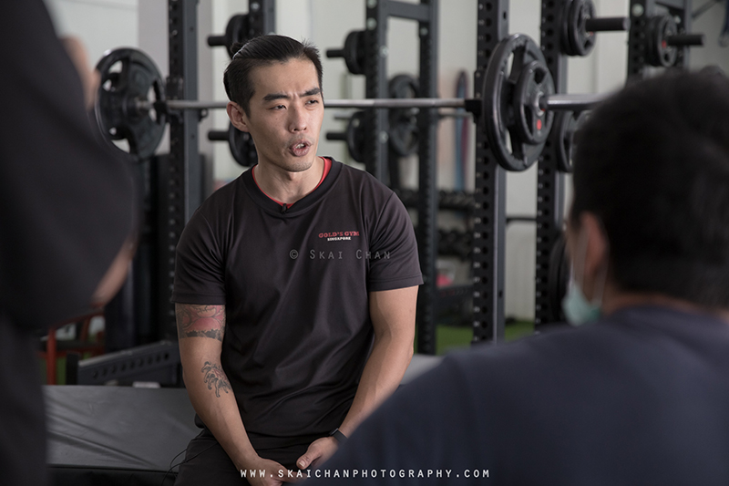 Commercial interview photoshoot with Gold's Gym Singapore at various gym outlets
