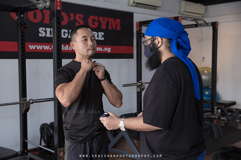 Commercial interview photoshoot with Gold's Gym Singapore at various gym outlets