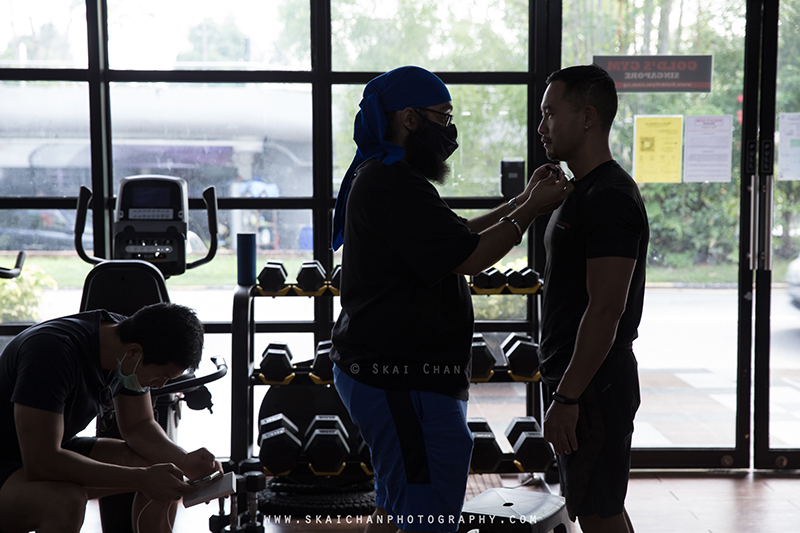 Commercial interview photoshoot with Gold's Gym Singapore at various gym outlets