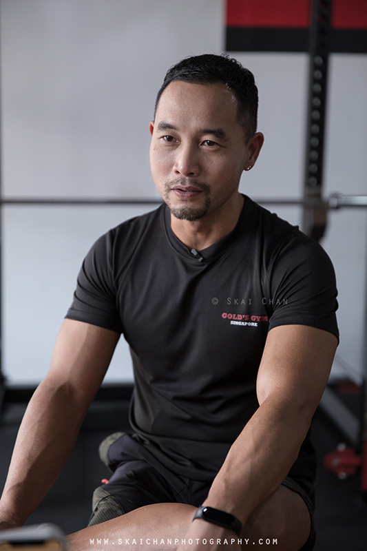 Commercial interview photoshoot with Gold's Gym Singapore at various gym outlets