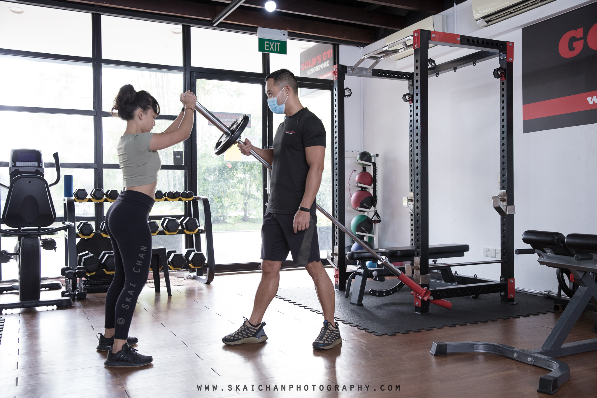 Commercial personal training photoshoot with Gold's Gym Singapore at various gym outlets Commercial personal training photoshoot with Gold's Gym Singapore at various gym outlets