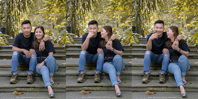 Outdoor casual couple photoshoot with Andrew & Joelle at Dempsey Hill & Singapore Botanic Gardens