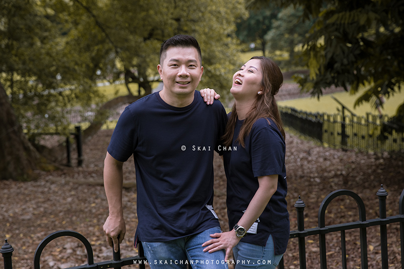 Outdoor casual couple photoshoot with Andrew & Joelle at Dempsey Hill & Singapore Botanic Gardens