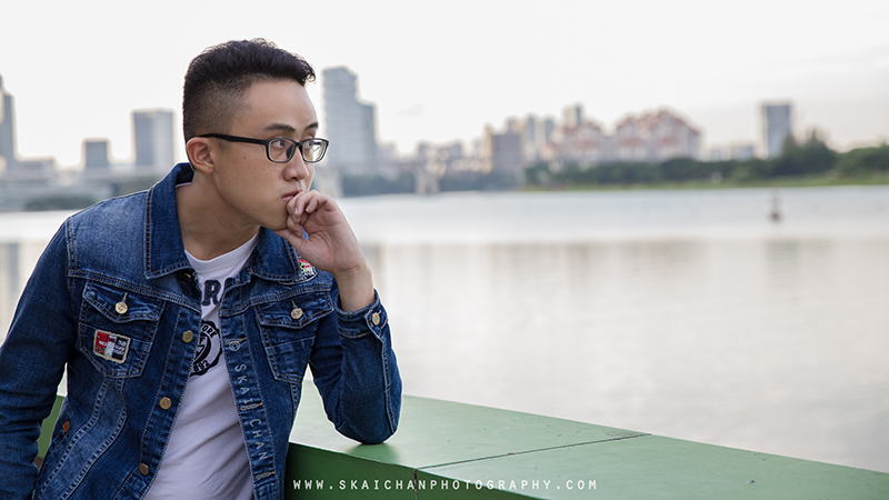 Men's fashion photoshoot with Lewis Low at Marina Barrage & Gardens by the Bay