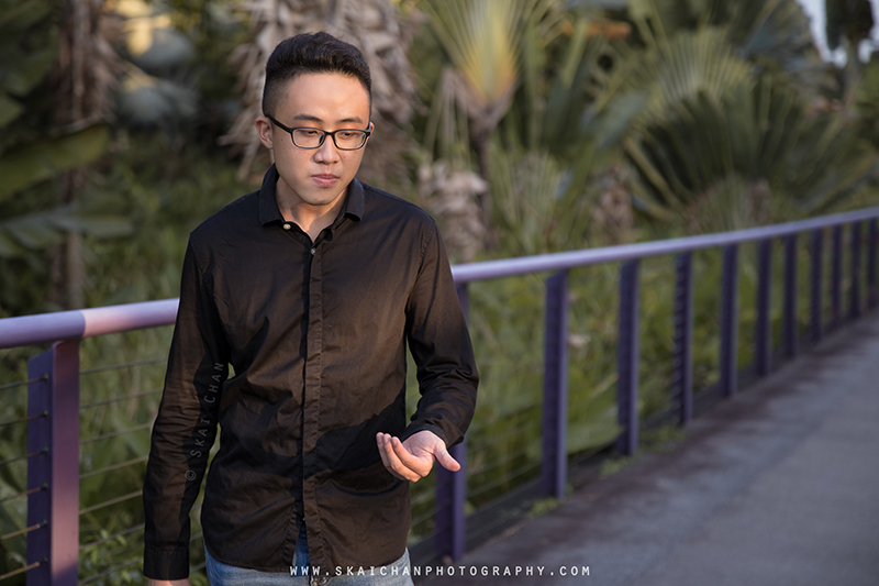 Men's fashion photoshoot with Lewis Low at Gardens by the Bay & Marina Bay Sands