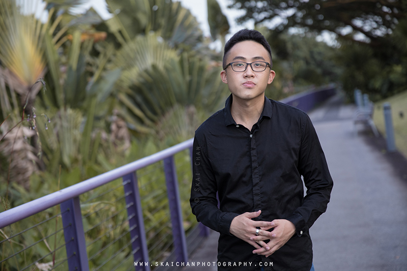 Men's fashion photoshoot with Lewis Low at Gardens by the Bay & Marina Bay Sands