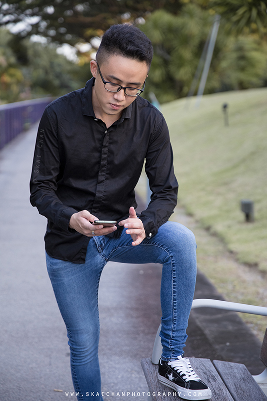 Men's fashion photoshoot with Lewis Low at Gardens by the Bay & Marina Bay Sands