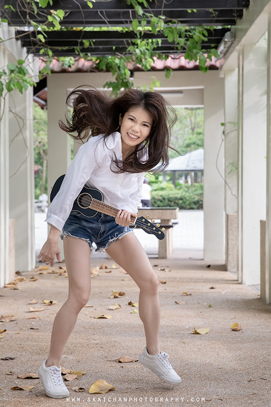 Ukulele themed portrait photoshoot with Mel at Tiong Bahru Park