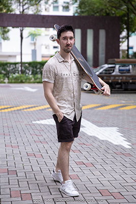 Outdoor Fitness Longboard Photoshoot - Lukas Berger @ Tanjong Katong