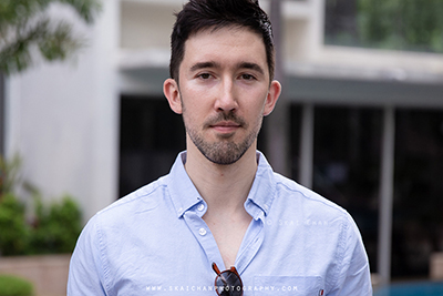 Outdoor Headshot Photoshoot - Lukas Berger @ Swimming pool @ Versilia on Haig