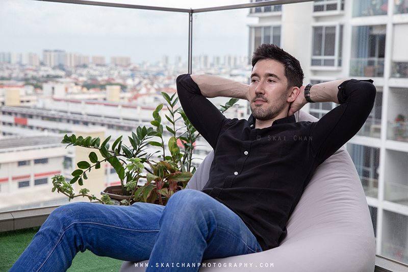 Home lifestyle portrait photoshoot with Lukas Berger at Home