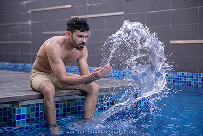 Outdoor Water Themed Fitness Photoshoot - Anmol @ Swimming Pool @ Edenz Loft