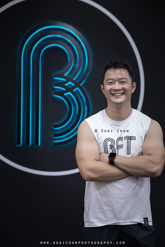 Fitness corporate photoshoot with fitness trainers at Body Fit Training (BFT) Changi (Gym)