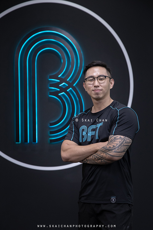 Fitness corporate photoshoot with fitness trainers at Body Fit Training (BFT) Changi (Gym)