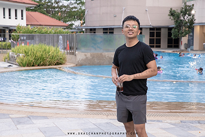 Outdoor Men's Lifestyle Photoshoot - Barry Chow @ Swimming Pool, Chevrons