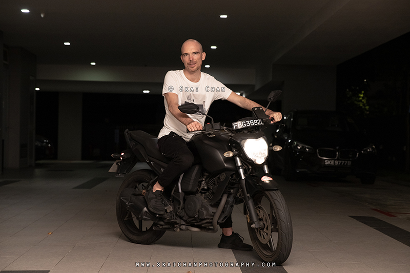Night motorbike photoshoot with Jerome Cheze at Carpark