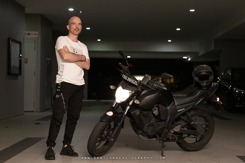 Night motorbike photoshoot with Jerome Cheze at Carpark