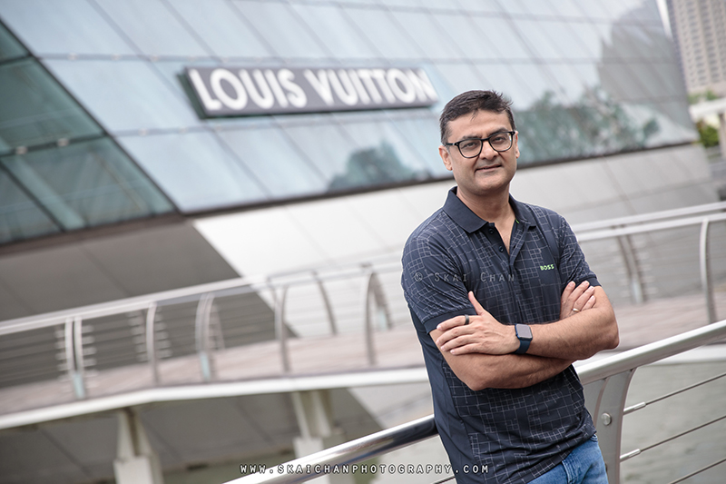 Men's fashion lifestyle photoshoot with Gaurav Trivedi @ Marina Bay Sands (MBS)