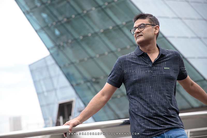 Men's fashion lifestyle photoshoot with Gaurav Trivedi @ Marina Bay Sands (MBS)