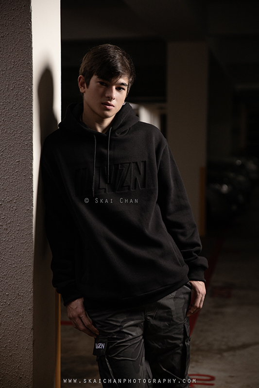 Men's fashion photoshoot with Oliver Laudi at Hume Park 1 carpark