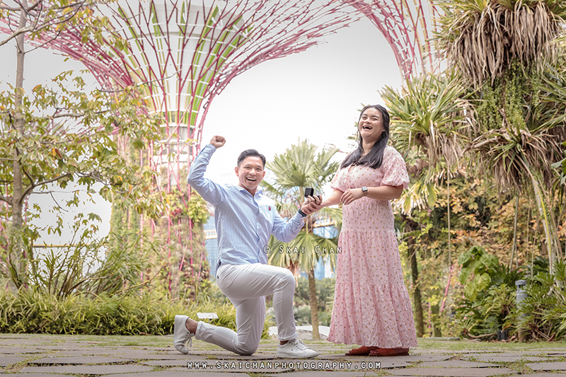 surprise marriage proposal photography at world of plants, gardens by the bay surprise marriage proposal photography at world of plants, gardens by the bay