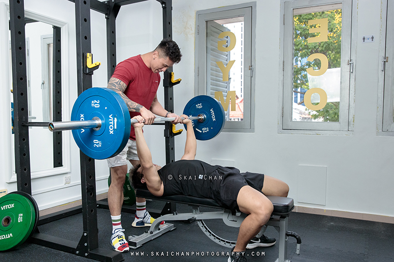 Fitness editorial photoshoot with Urban Active Fitness at Green Curve SG (gym)