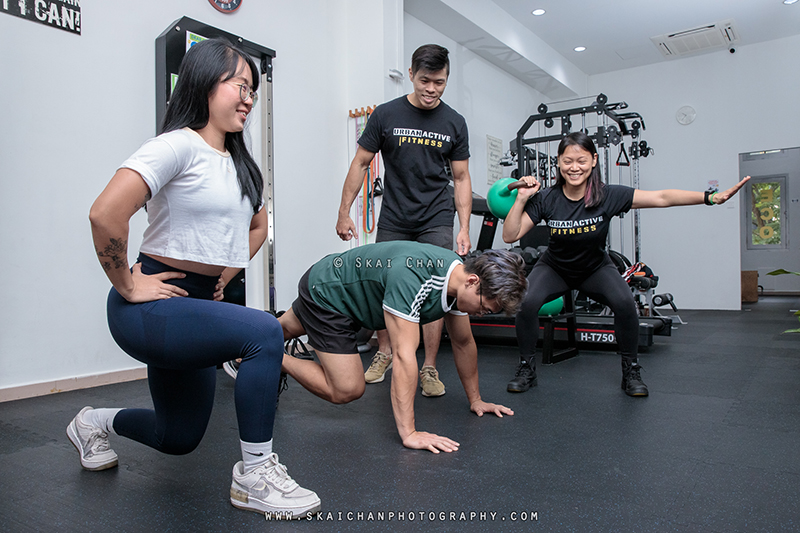 Fitness editorial photoshoot with Urban Active Fitness at Green Curve SG (gym)