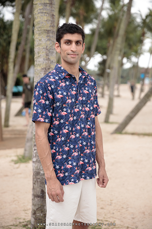 Men's lifestyle fashion photoshoot with Rounak @ Palawan Beach (Sentosa)