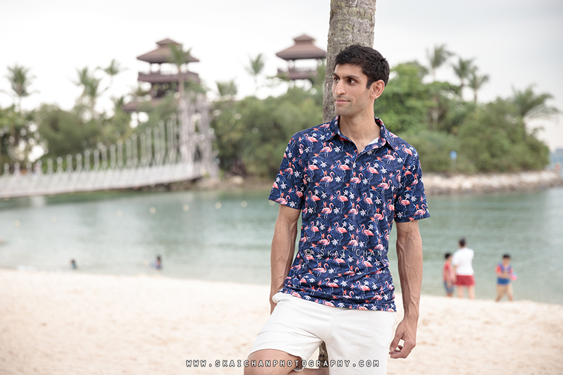 Men's lifestyle fashion photoshoot with Rounak @ Palawan Beach (Sentosa)