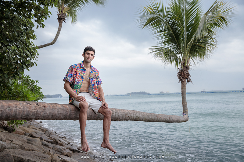 Lifestyle vacation photoshoot with Rounak @ Palawan Beach (Sentosa)