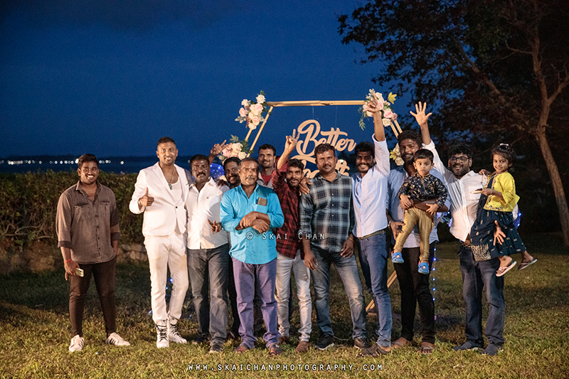 Night outdoor friends photoshoot with Timothy & Friends at Changi Cottage