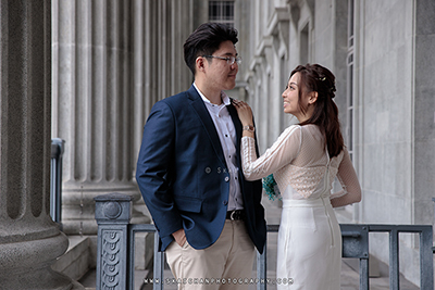 Indoor & Outdoor Pre-Wedding Photoshoot - Zijian & Christine @ National Gallery Singapore
