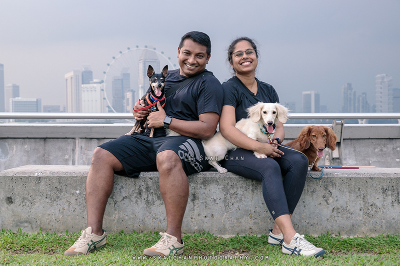 Outdoor dogs with owners photoshoot for Prakash & Darsheni at Marina Barrage Outdoor dogs with owners photoshoot for Prakash & Darsheni at Marina Barrage