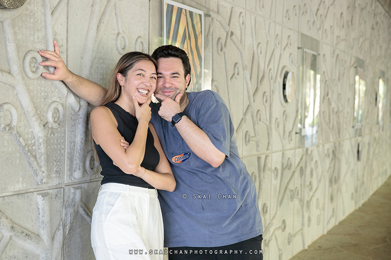 Outdoor couple photoshoot with Andre & Yen at Chinese Garden & Supertree Groves (Gardens By The Bay)