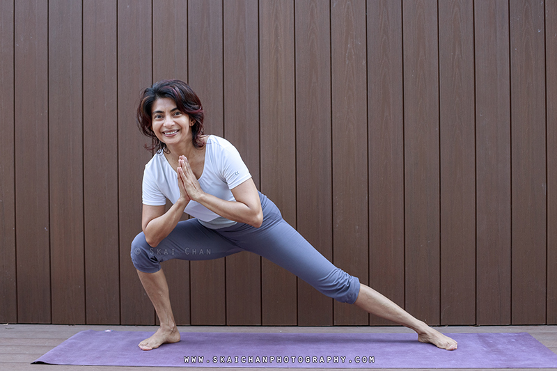 Outdoor yoga photoshoot with M.S at Bedok