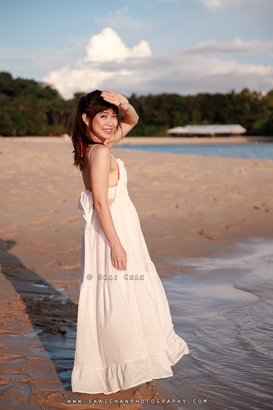 Beach fashion photoshoot with Kai Ling at Palawan Beach (Sentosa)