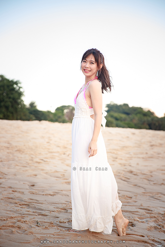 Beach fashion photoshoot with Kai Ling at Palawan Beach (Sentosa)