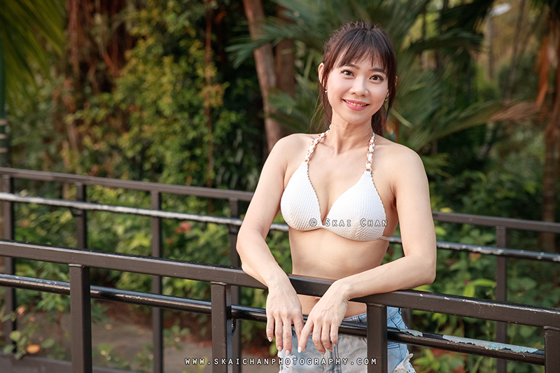 Bikini fashion photoshoot with Kai Ling at Palawan Beach (Sentosa)