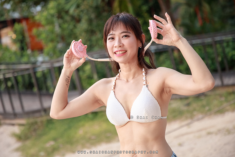 Bikini fashion photoshoot with Kai Ling at Palawan Beach (Sentosa)