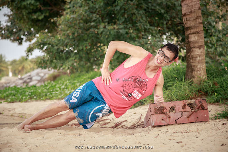 Fitness workout photoshoot with Raymond Chan at Pasir Ris Beach Fitness workout photoshoot with Raymond Chan at Pasir Ris Beach
