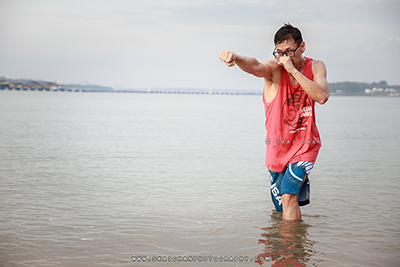 Outdoor Beach Fitness Workout Photoshoot - Raymond Chan @ Beach, Pasir Ris Park