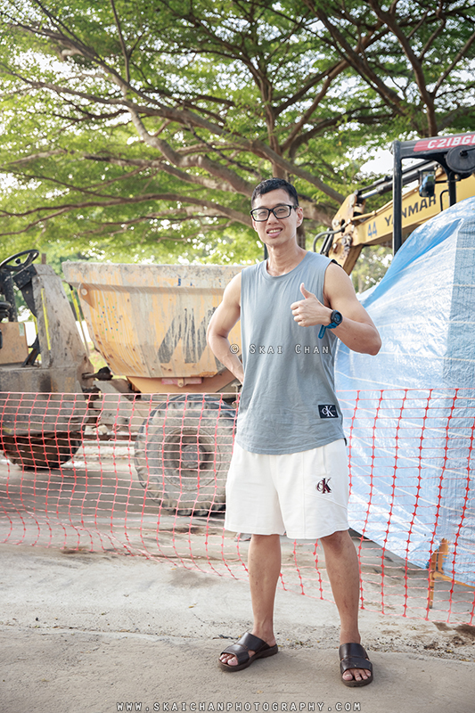 Civil engineer occupation portrait photoshoot with Raymond Chan at Pasir Ris Park