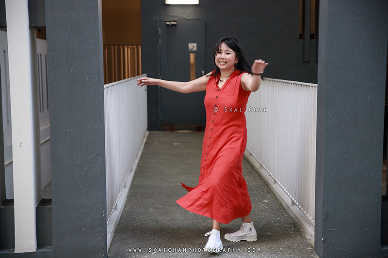Outdoor lifestyle photoshoot with Pris Lim at Tanjong Pagar Community Centre CC