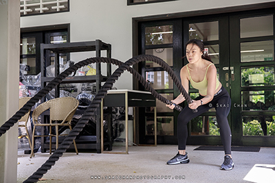Indoor Gym Fitness Photoshoot - Pearlyn @ Gold's Gym Singapore (Rochester outlet)